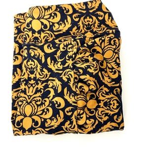 Blue and mustard skirt